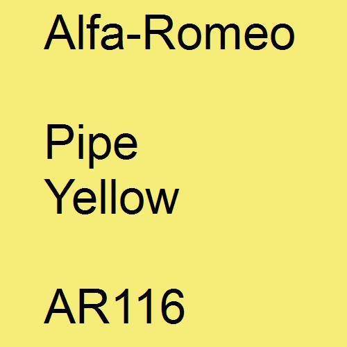 Alfa-Romeo, Pipe Yellow, AR116.